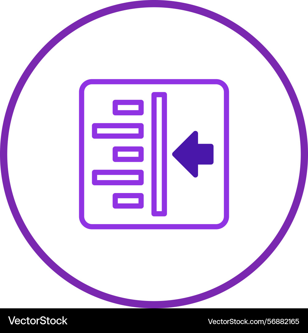 Abstract of data import icon with arrow pointing Abstract of data import icon with arrow pointing vector image