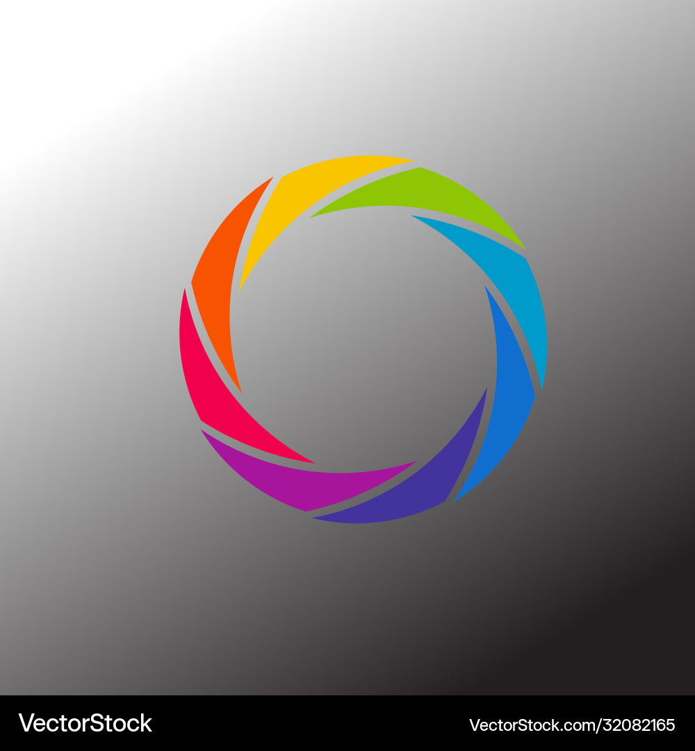 Camera shutter icon abstract backgrounddesign Camera shutter icon abstract backgrounddesign Vector Image