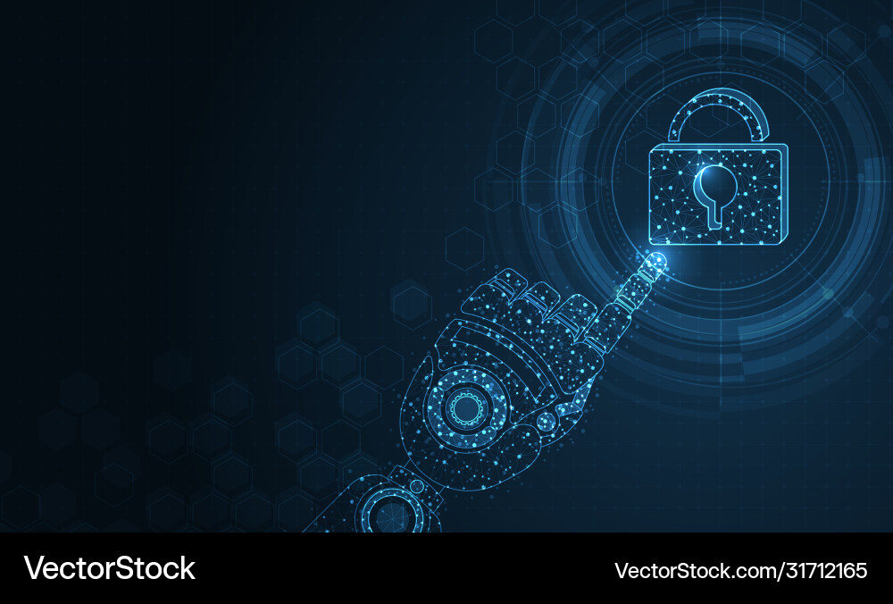Clicking on display with network and padlock Clicking on display with network and padlock vector image