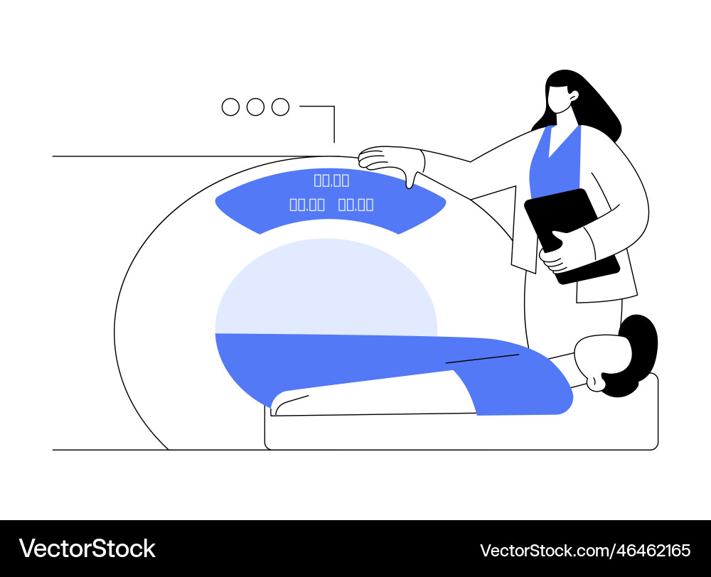 Ct scan procedure abstract concept Vector Image