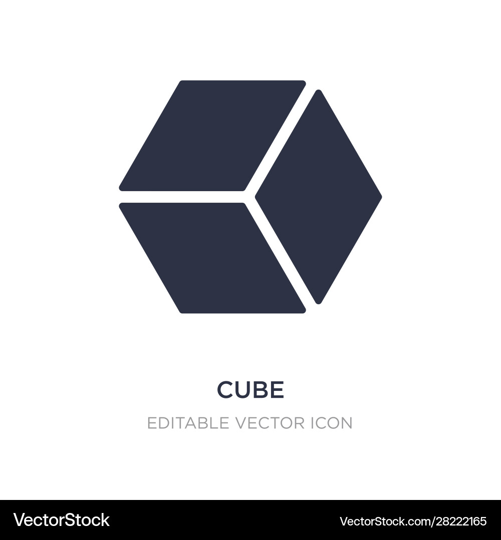 Cube icon on white background simple element from vector image
