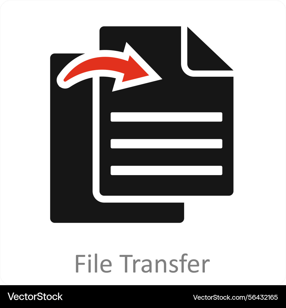 File transfer and upload icon concept Vector Image
