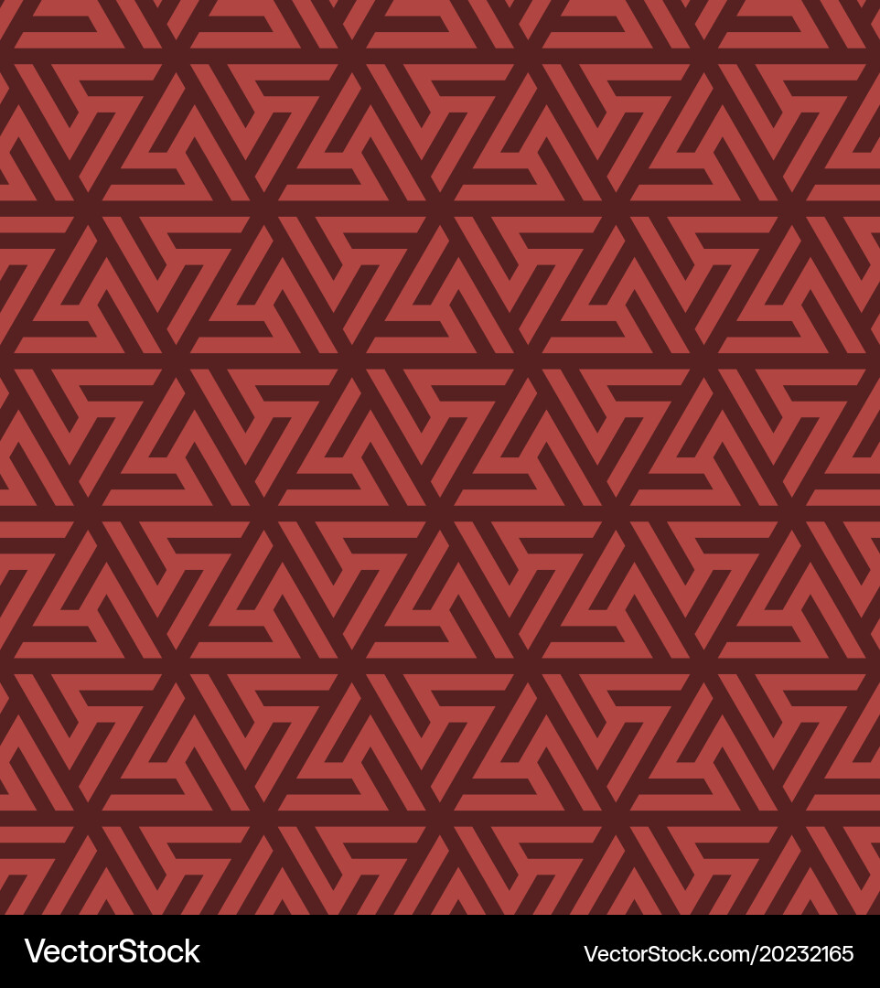 Geometric Triangular Ornament Pattern vector image