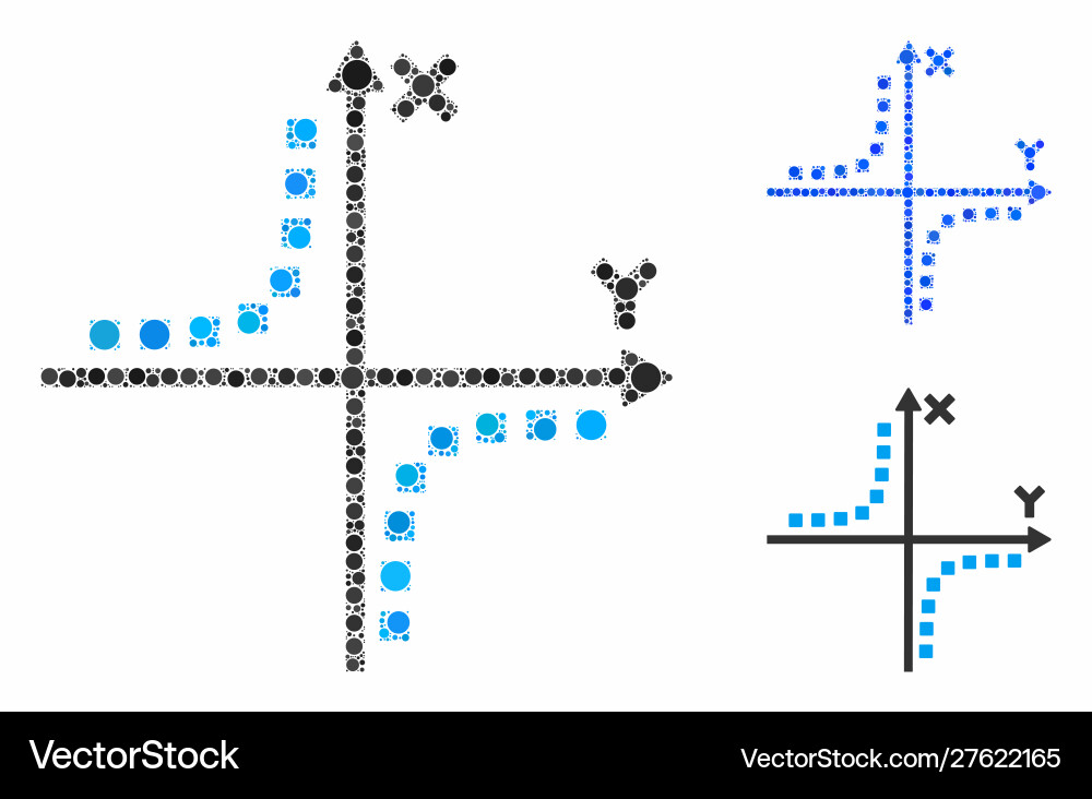 Hyperbola plot composition icon circles Hyperbola plot composition icon circles vector image