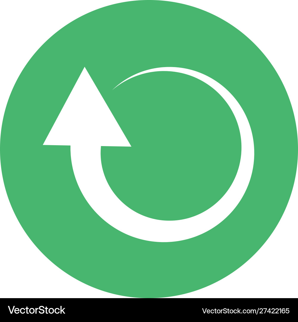 Icon reload arrow in color circle Vector Image
