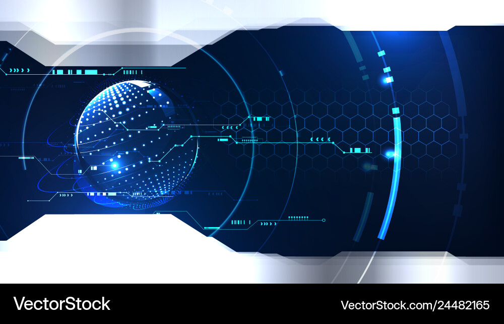 Technological future interface encryption Technological future interface encryption vector image