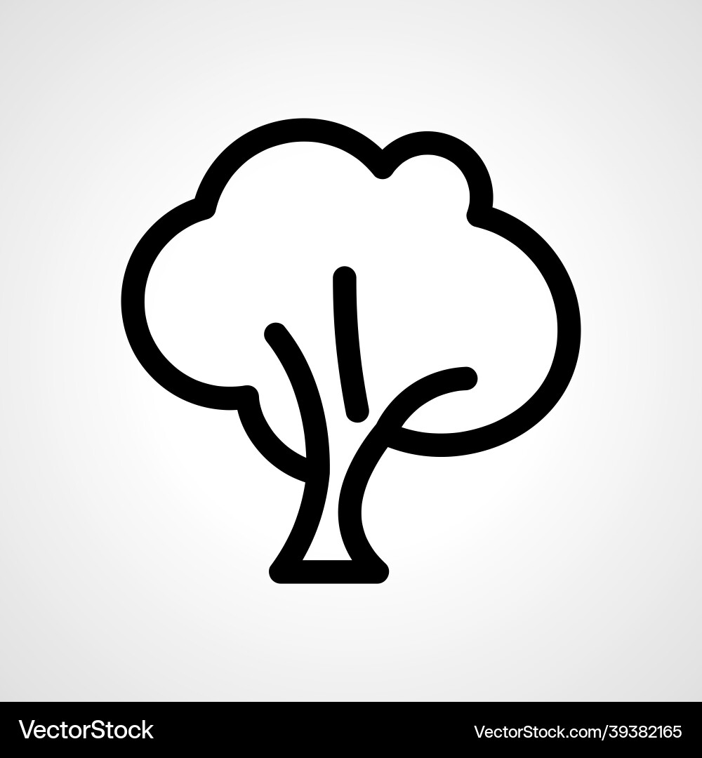 Tree line icon linear outline Tree line icon linear outline Vector Image