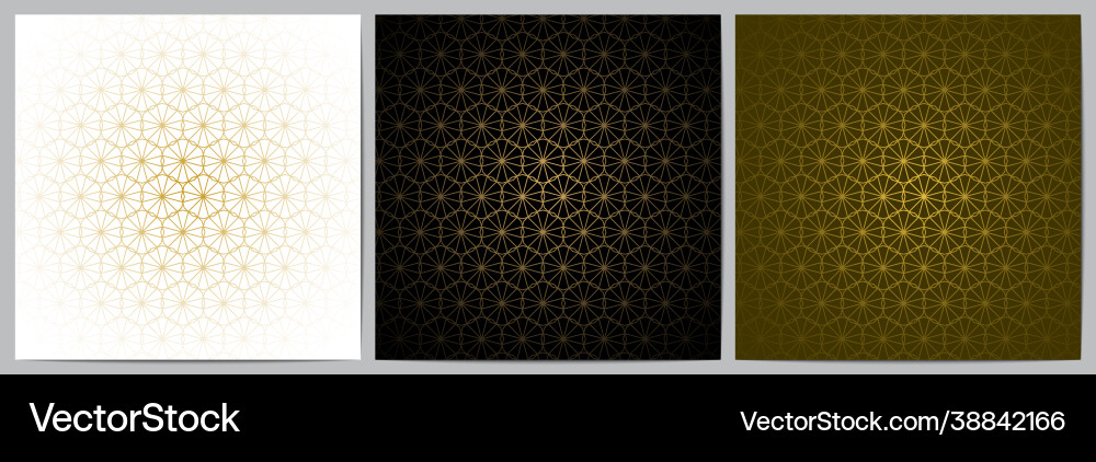 Abstract geometric pattern with golden lines vector image
