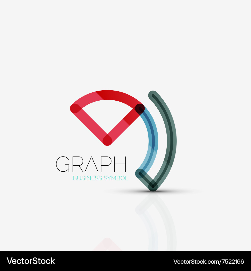 Abstract logo idea linear chart or graph Vector Image