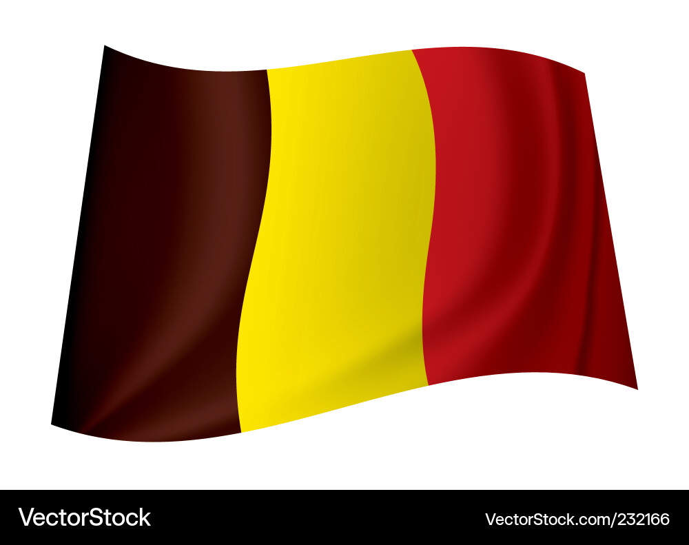 Belgium flag waving Vektorbild