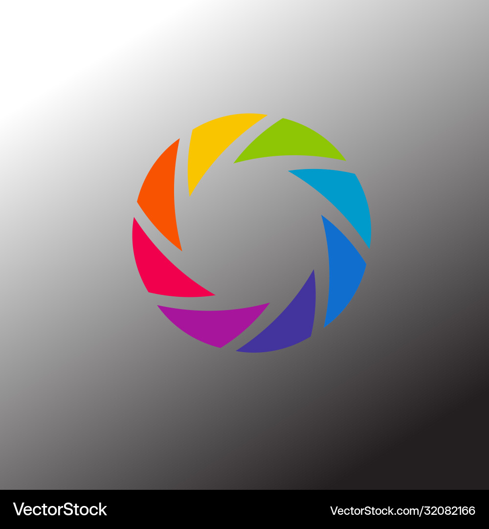 Camera shutter icon abstract backgrounddesign Camera shutter icon abstract backgrounddesign Vector Image
