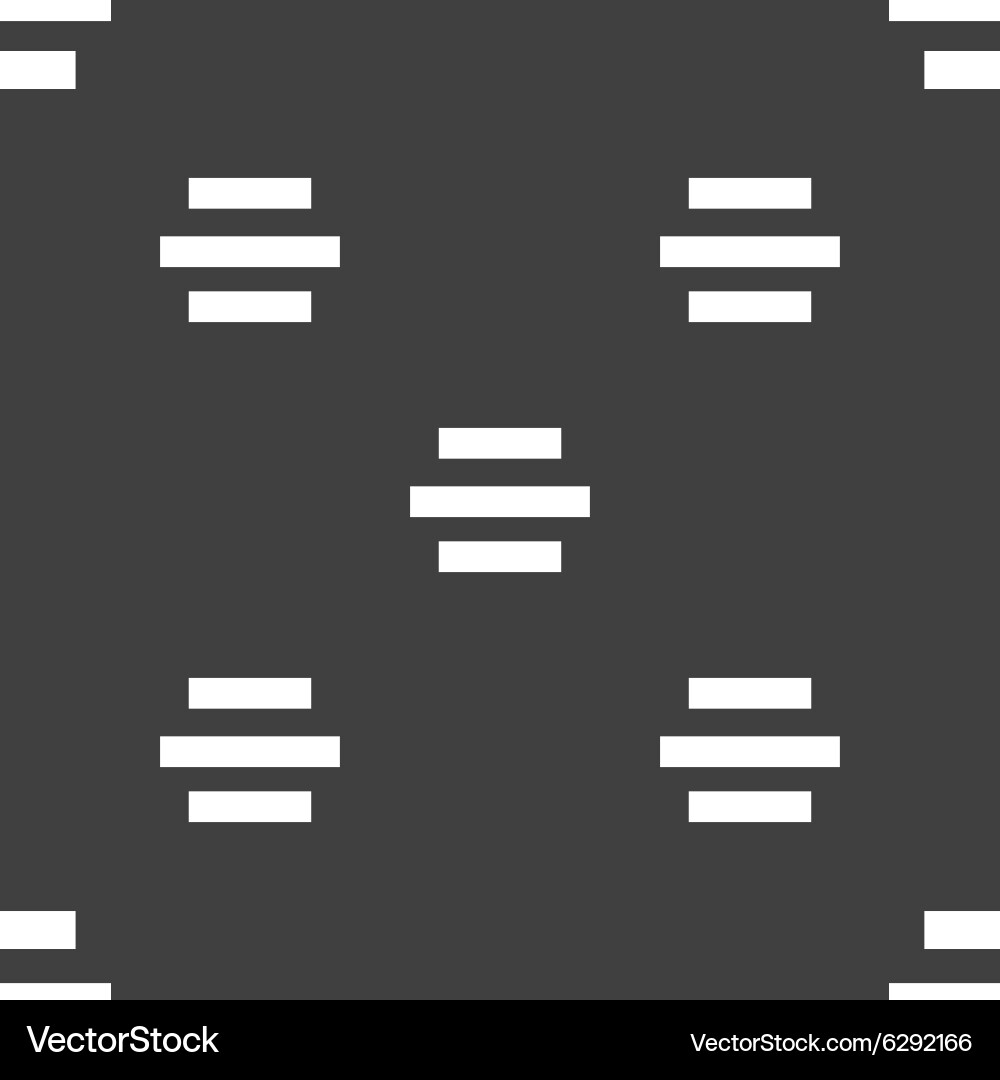 Center alignment icon sign seamless pattern Vector Image
