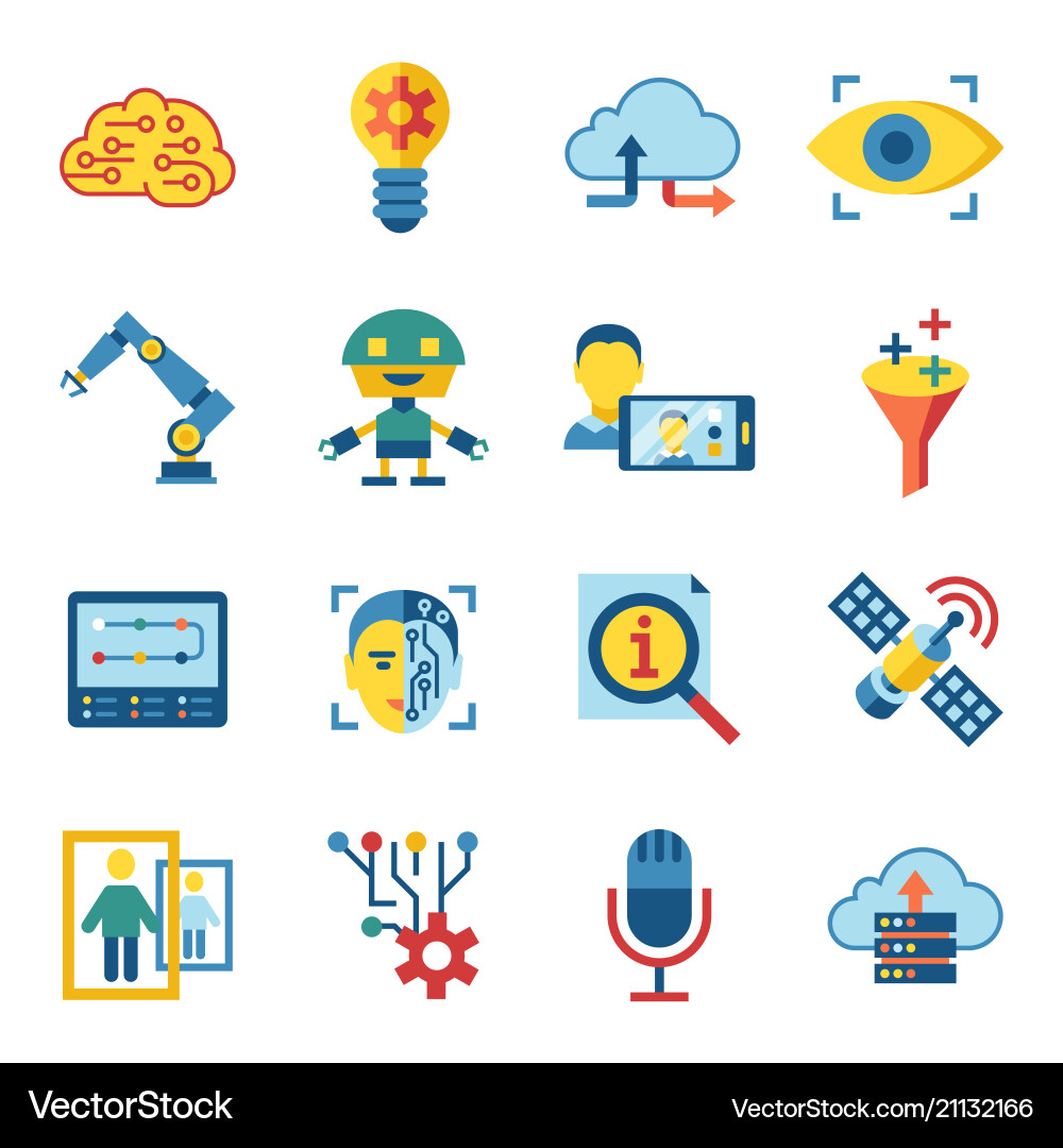 Digital machine learning Vector Image