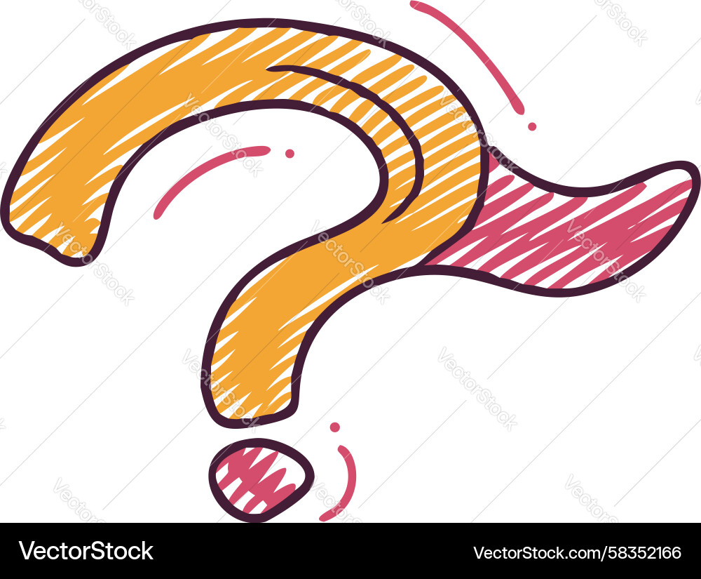 Dynamic Question Mark - Problem Solving Vector Image