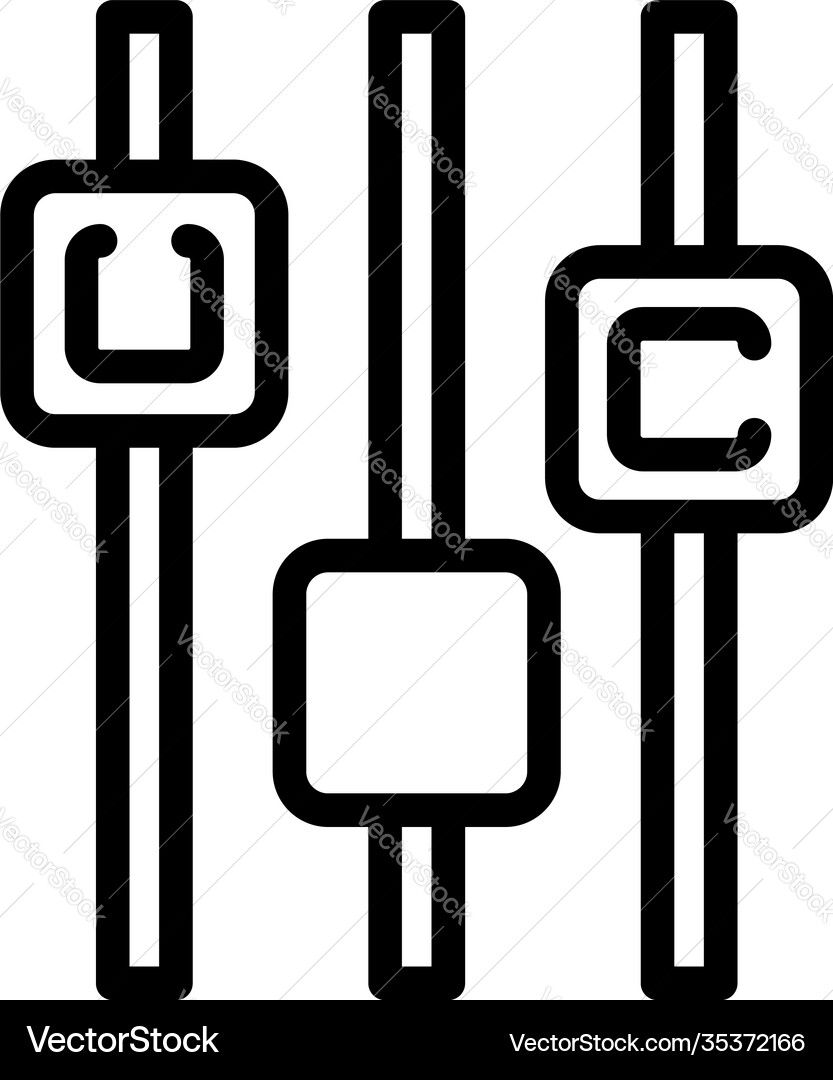 Equalizer control button icon outline style Equalizer control button icon outline style Vector Image