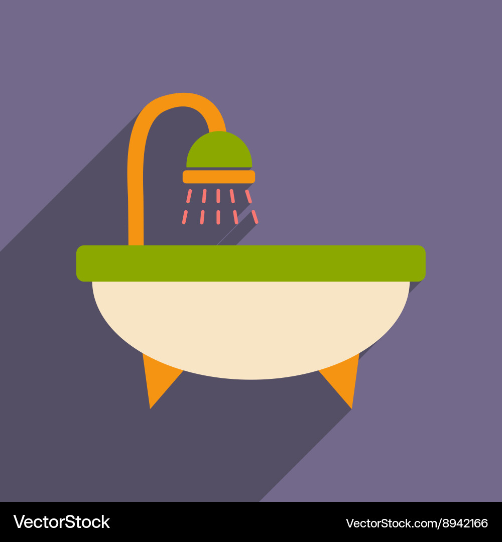 Flat with shadow icon and mobile application vector image