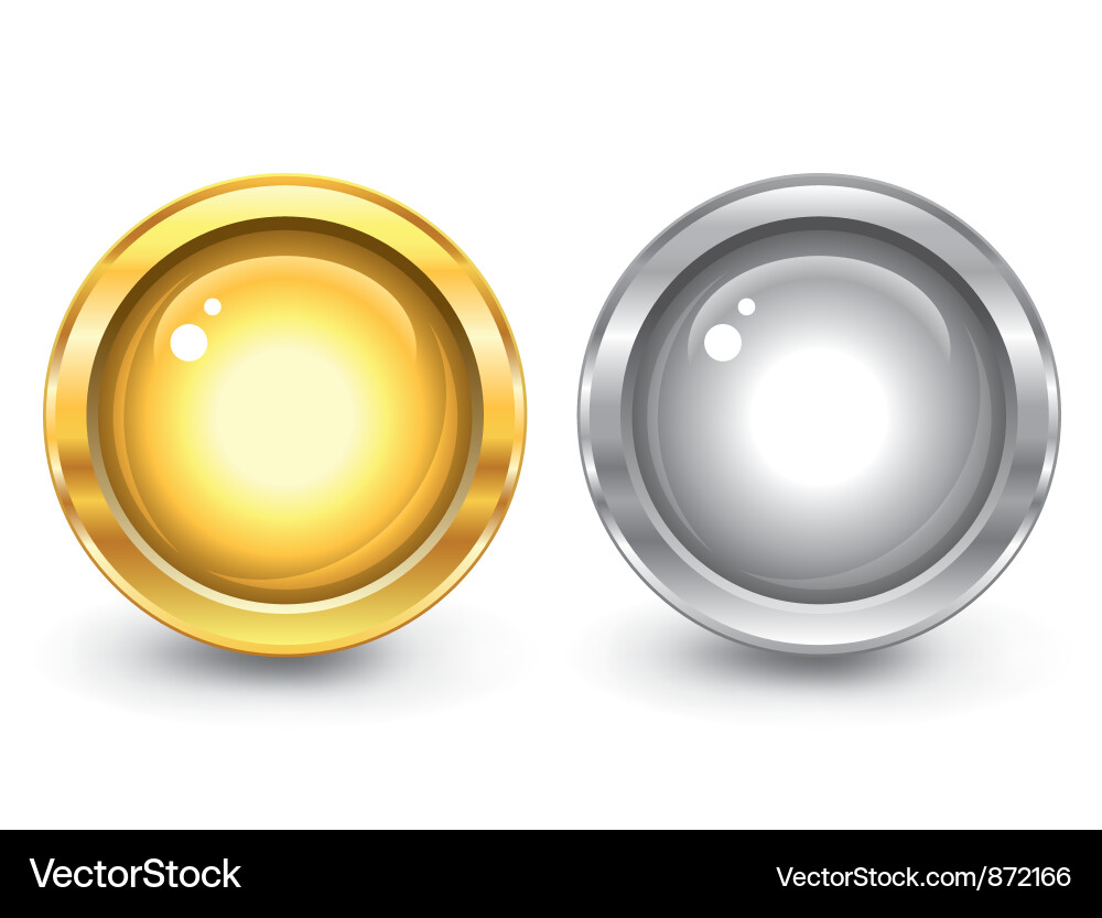 Glossy buttons Vector Image