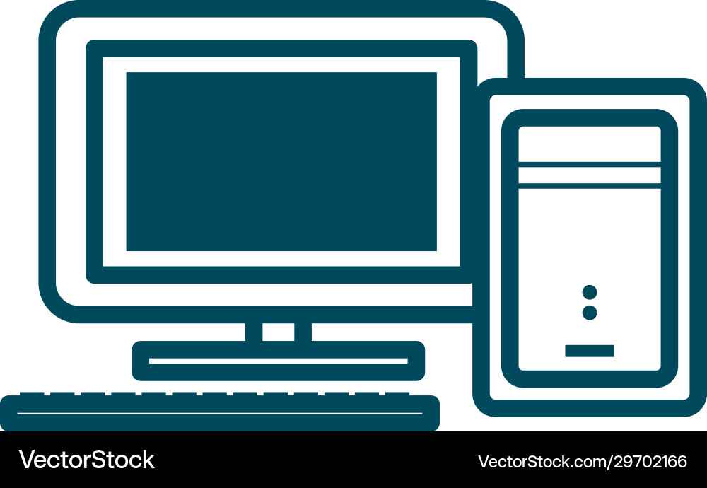Isolated digital computer line style icon vector image