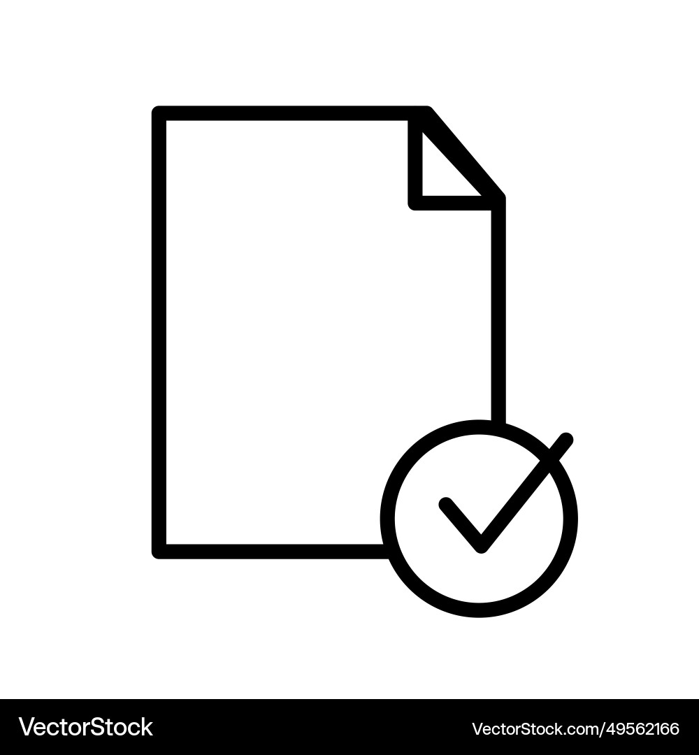 Line icon flat design page form with a checklist Line icon flat design page form with a checklist vector image