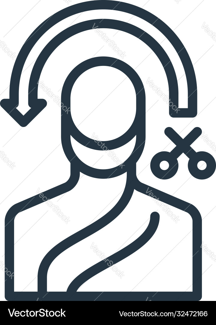 Man icon editable stroke linear symbol Vector Image