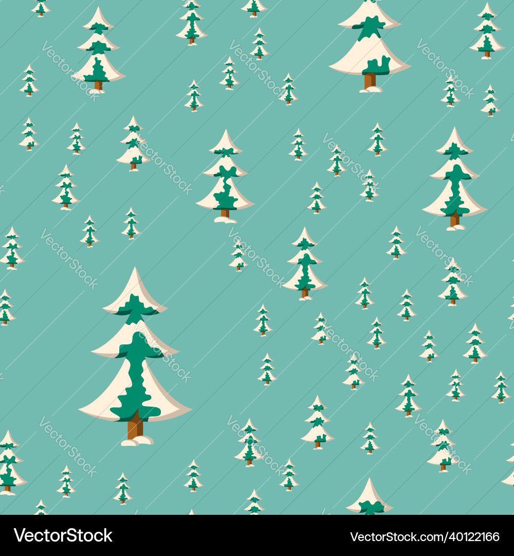 Nahtlose Weihnachten Muster mit flachen farbigen verschneit Nahtlose Weihnachten Muster mit flachen farbigen verschneit vektorbild