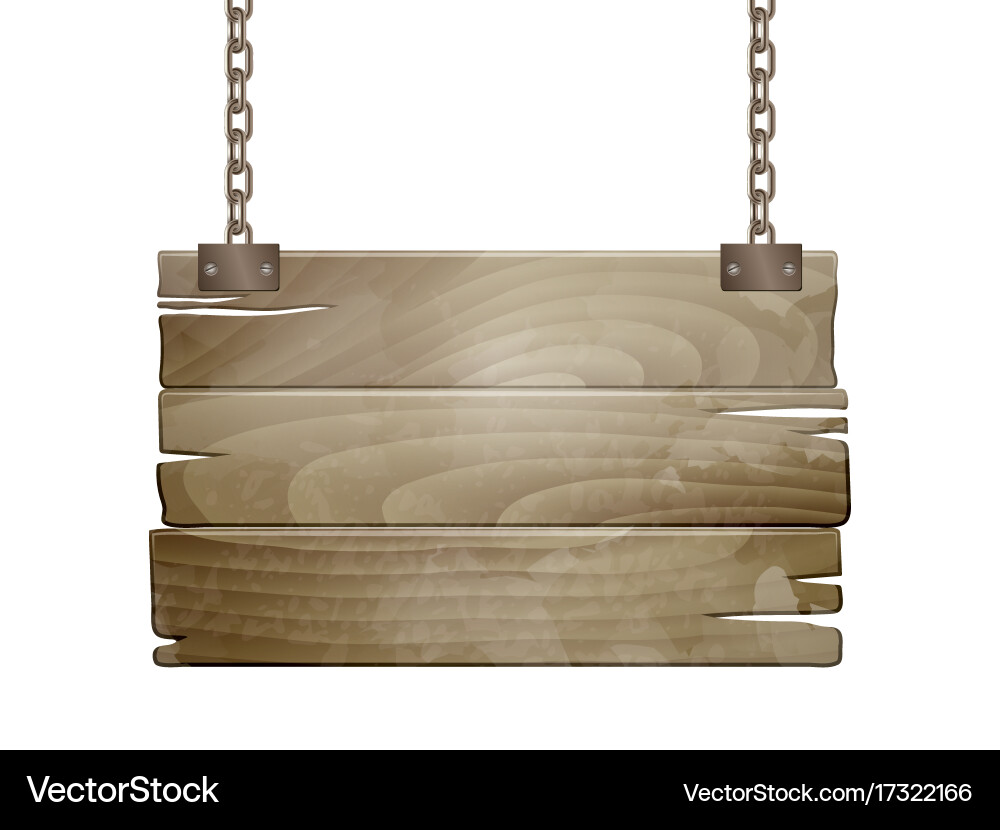 Rustic Wooden Board Sign Royalty Free Vector Image