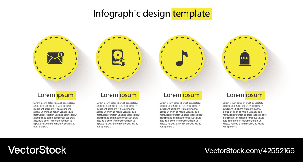 Set new email incoming message hard disk drive Vector Image