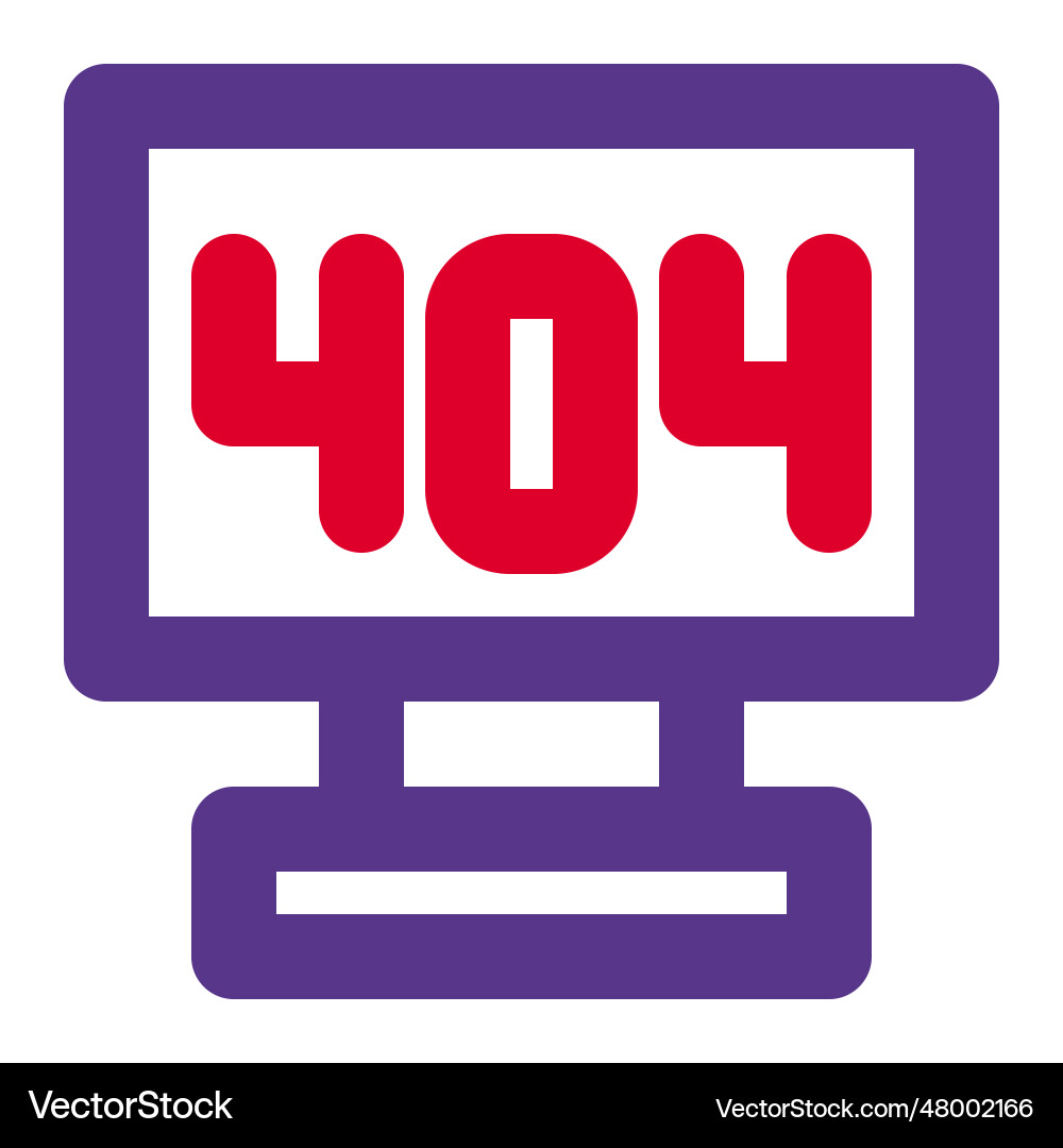 Standardized http status code is 404 error Vector Image