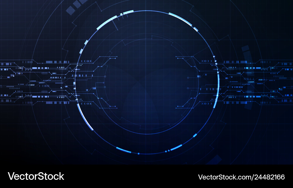 Technological future interface hud circuit Technological future interface hud circuit vector image