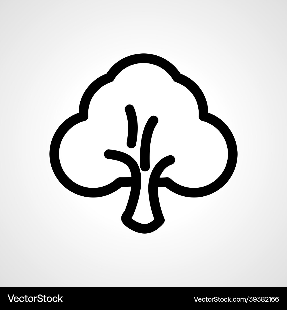 Tree line icon linear outline Vector Image