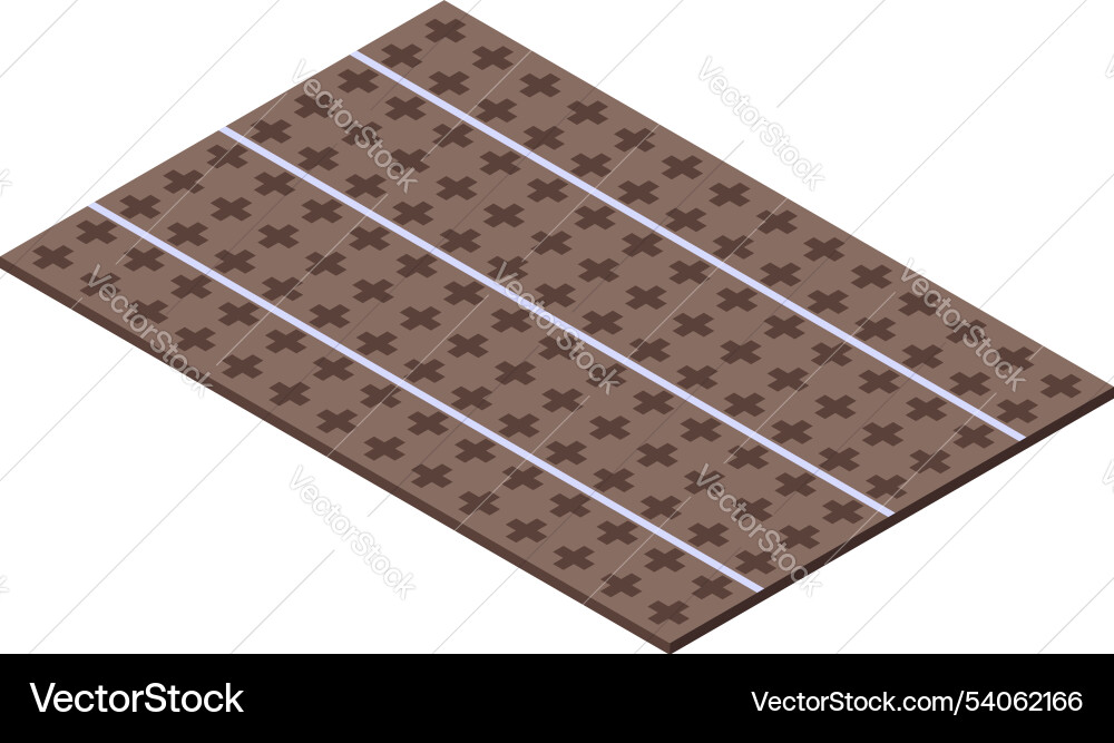 Underfloor heating system with cross pattern Underfloor heating system with cross pattern vector image