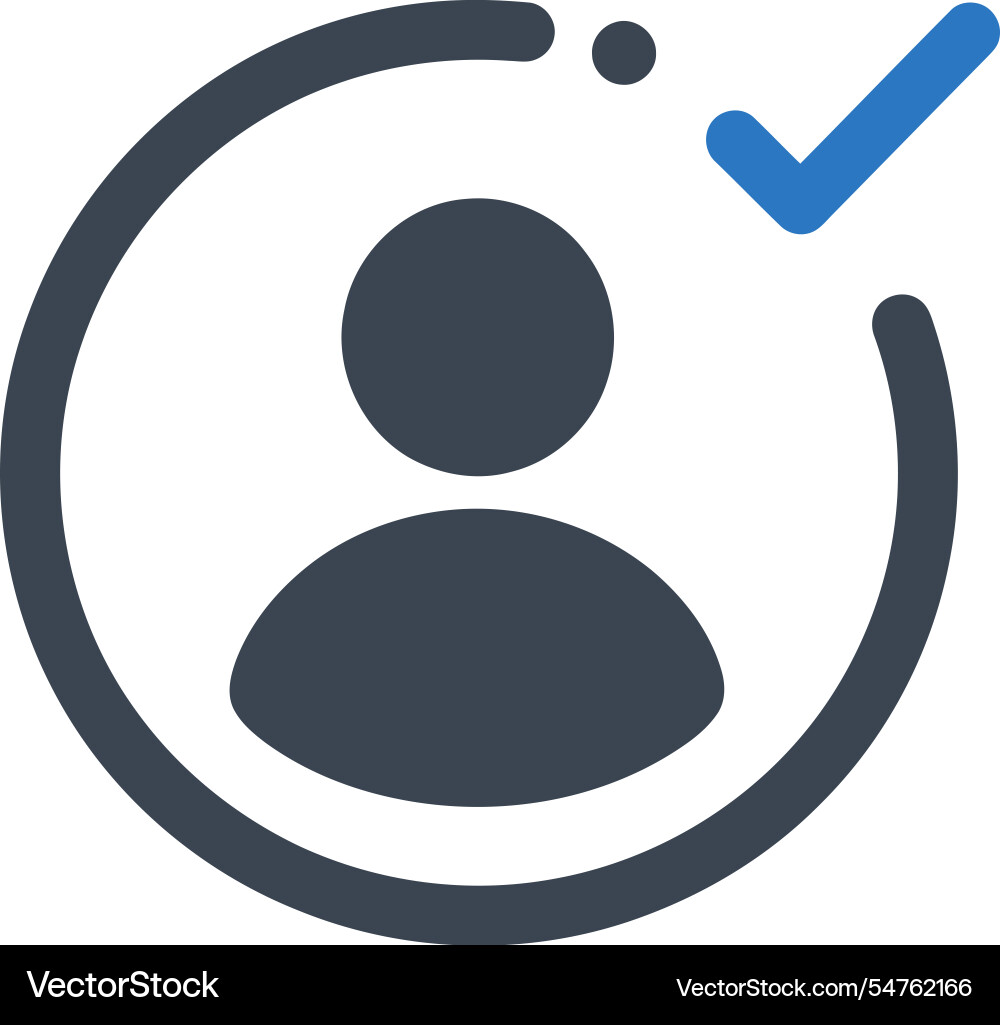 User validation icon Vector Image
