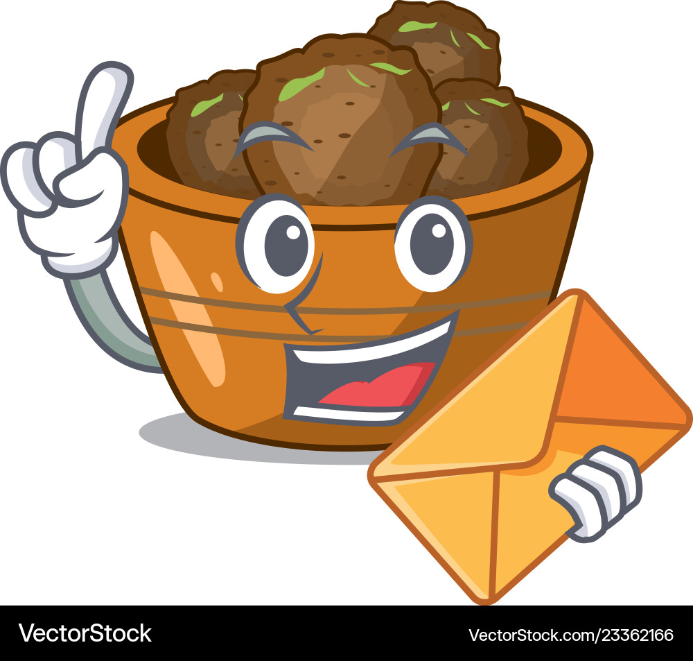 With envelope gulab jamun on the character table With envelope gulab jamun on the character table Vector Image