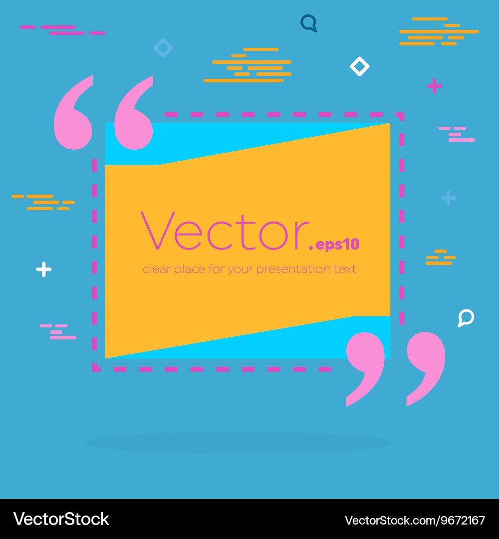 Abstract concept empty speech square quote Vector Image