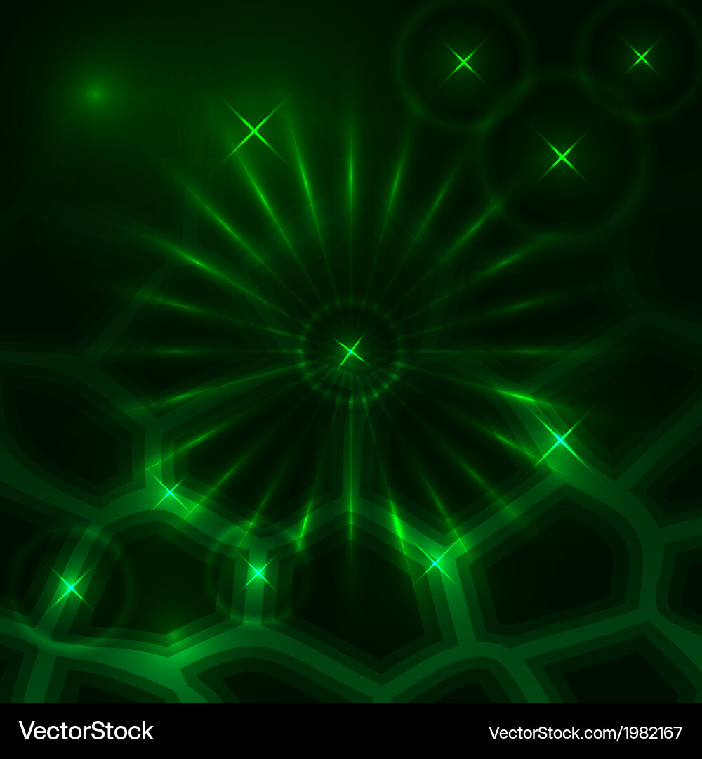 Abstract dark background with glowing rays vector image