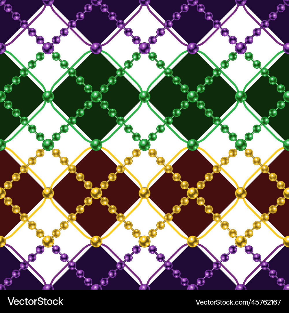 Argile seamless pattern with string of beads Vector Image