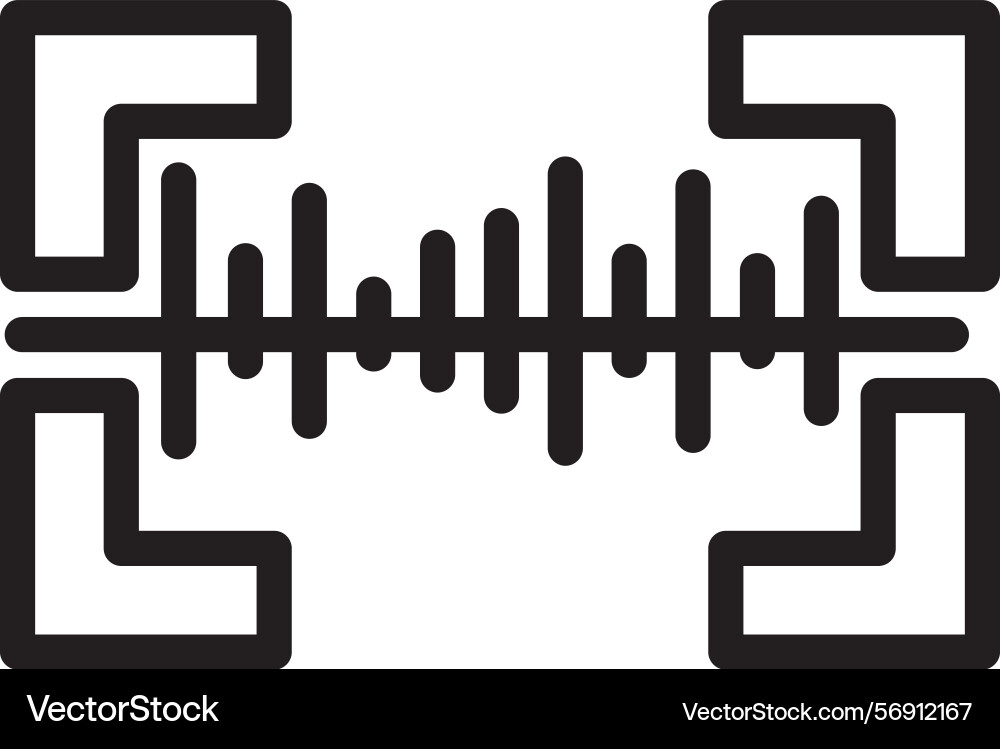 Barcode linear style icon design vector image