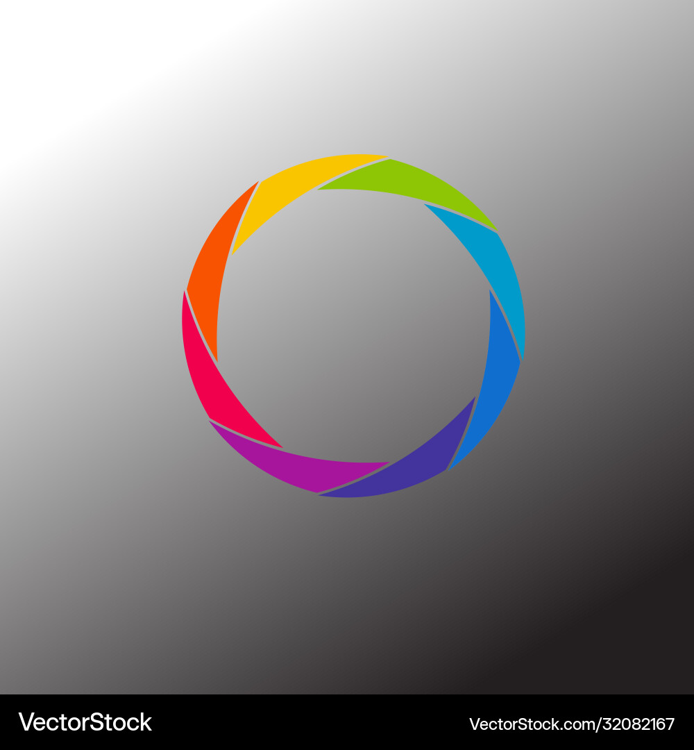 Camera shutter icon abstract backgrounddesign Vector Image