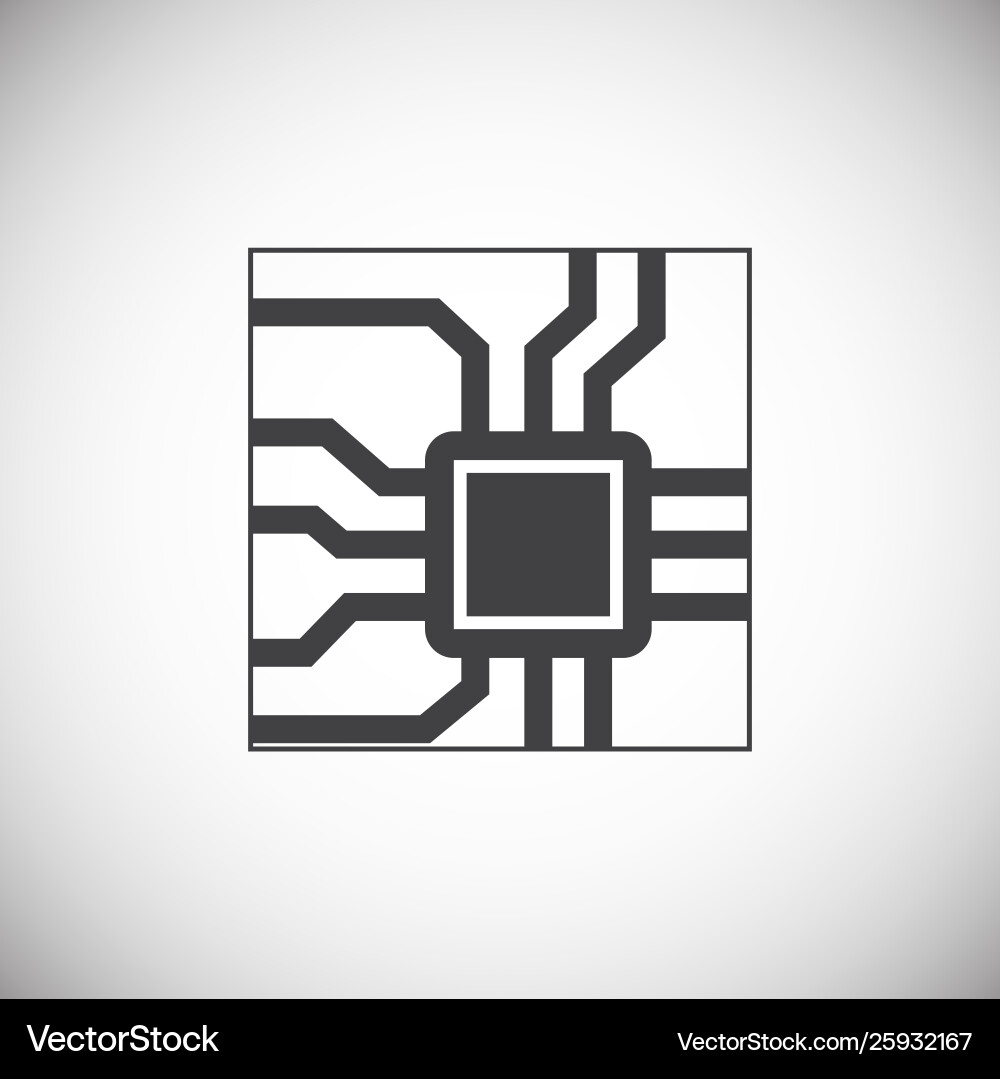 Computer chip related icon on background Computer chip related icon on background vector image