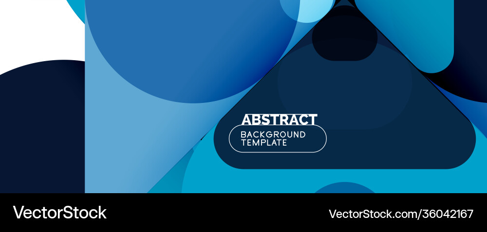 Flat geometric round shapes and dynamic lines Vector Image