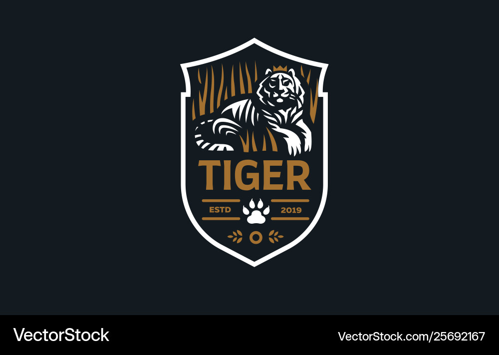 Image a tiger Royalty Free Vector Image - VectorStock