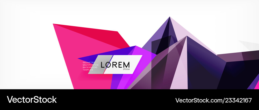 Mosaic triangular low poly style abstract Mosaic triangular low poly style abstract vector image