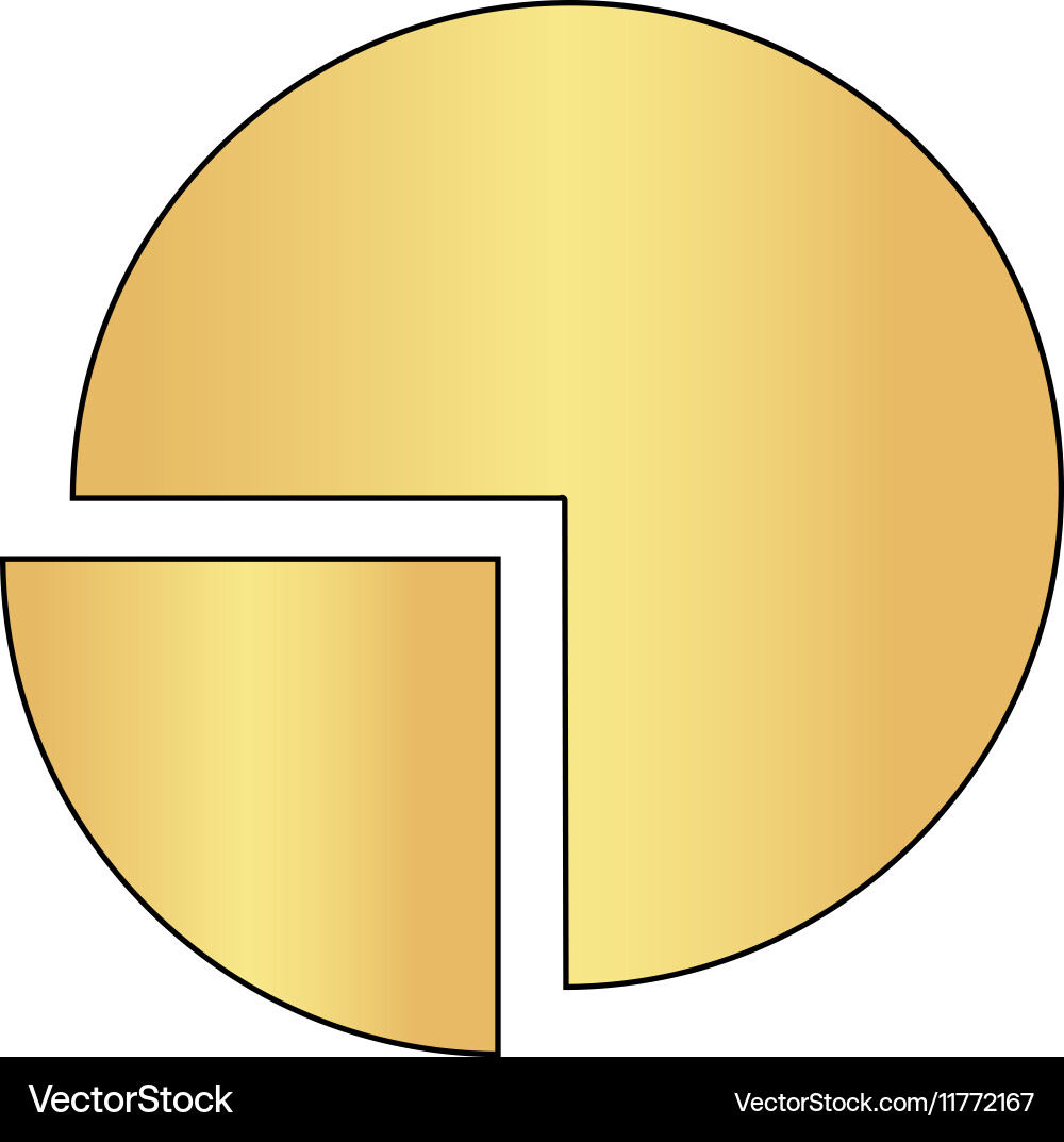 Pie chart computer symbol vector image