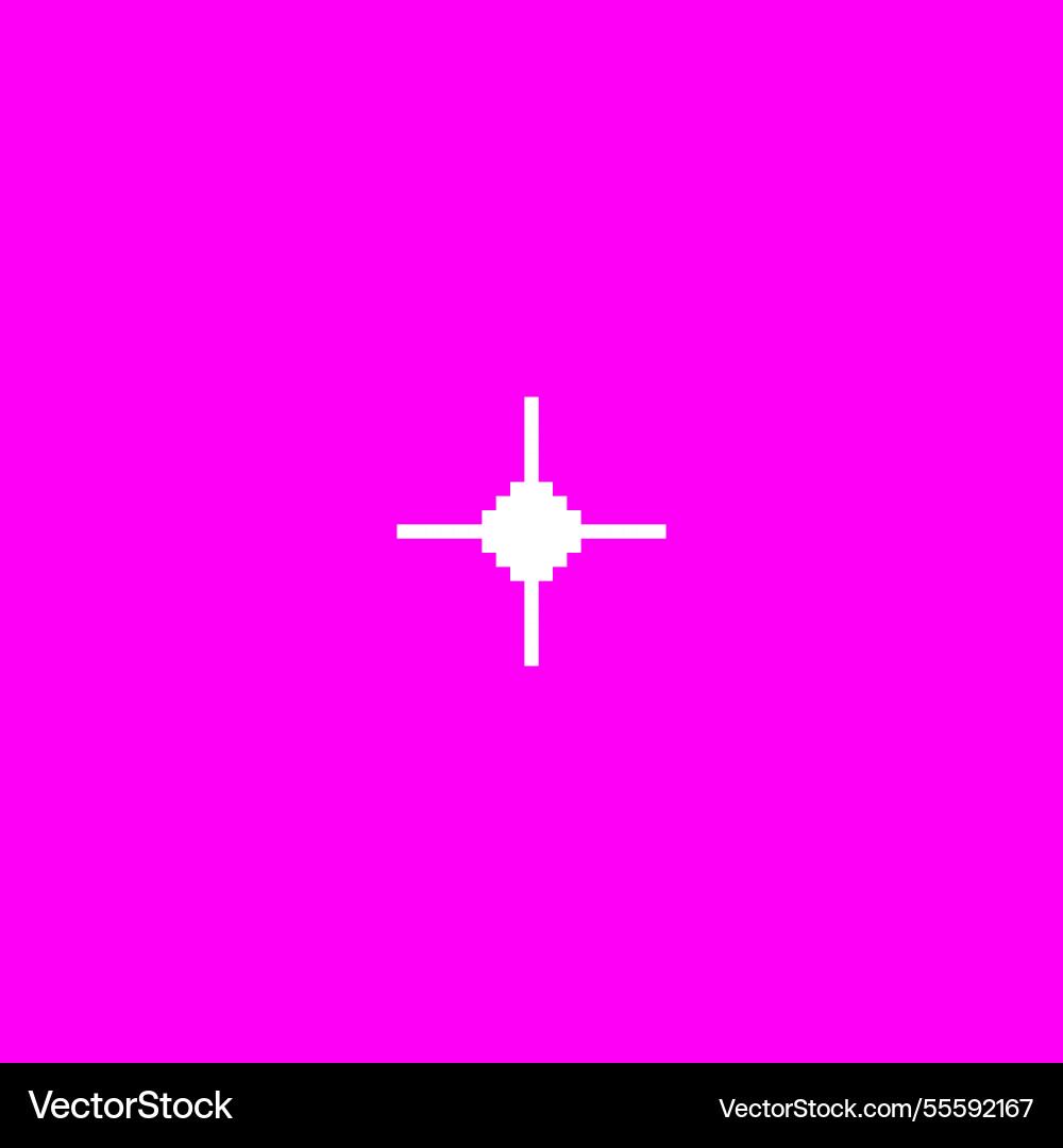 Pixel abstract star or snowflake shape retro y2k Vector Image