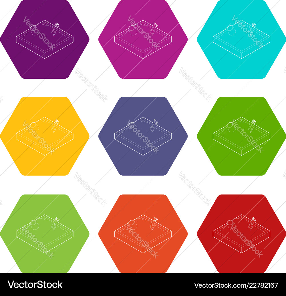 Sandbox icons set 9 Sandbox icons set 9 vector image