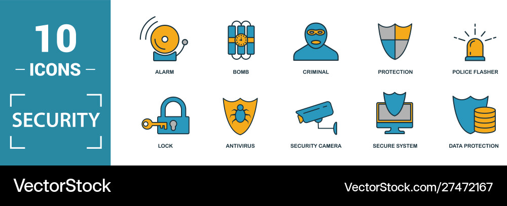 Security icon set include creative elements Security icon set include creative elements vector image