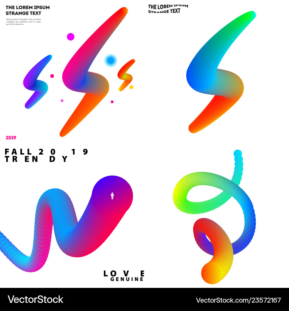 Set abstract design of colourful elements Set abstract design of colourful elements vector image