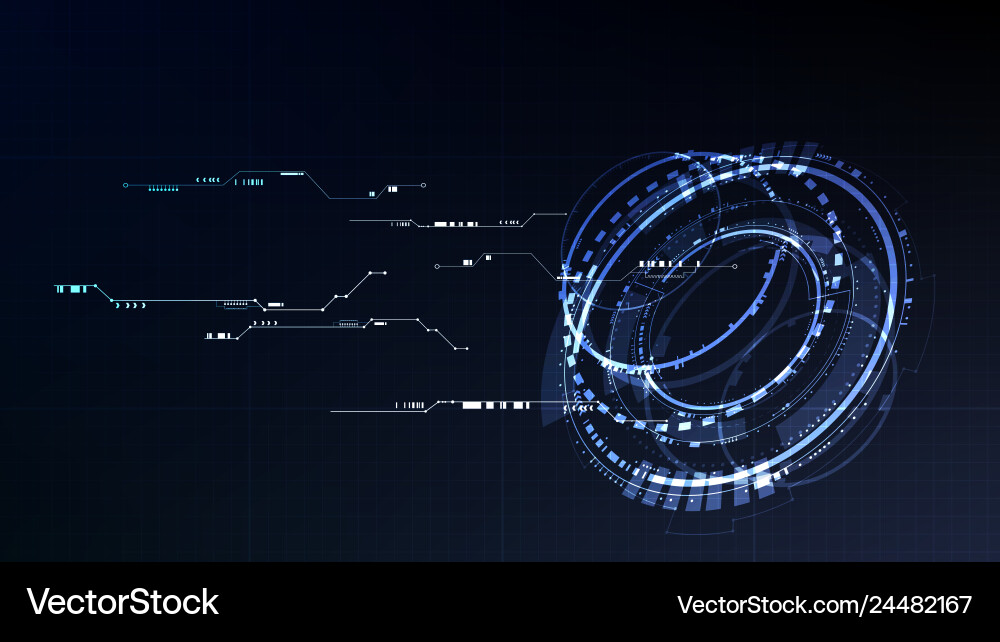 Technological future interface hud circuit vector image