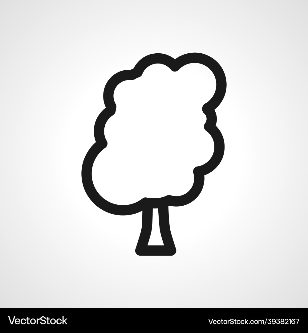 Tree line icon linear outline Vector Image