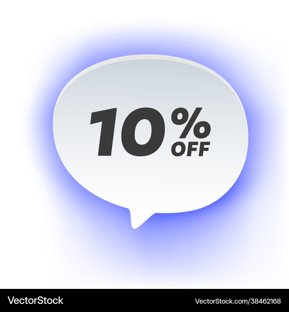 10 percent off mega discount sale sticker ad offer 10 percent off mega discount sale sticker ad offer vector image
